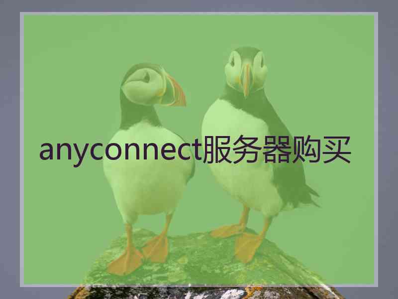 anyconnect服务器购买